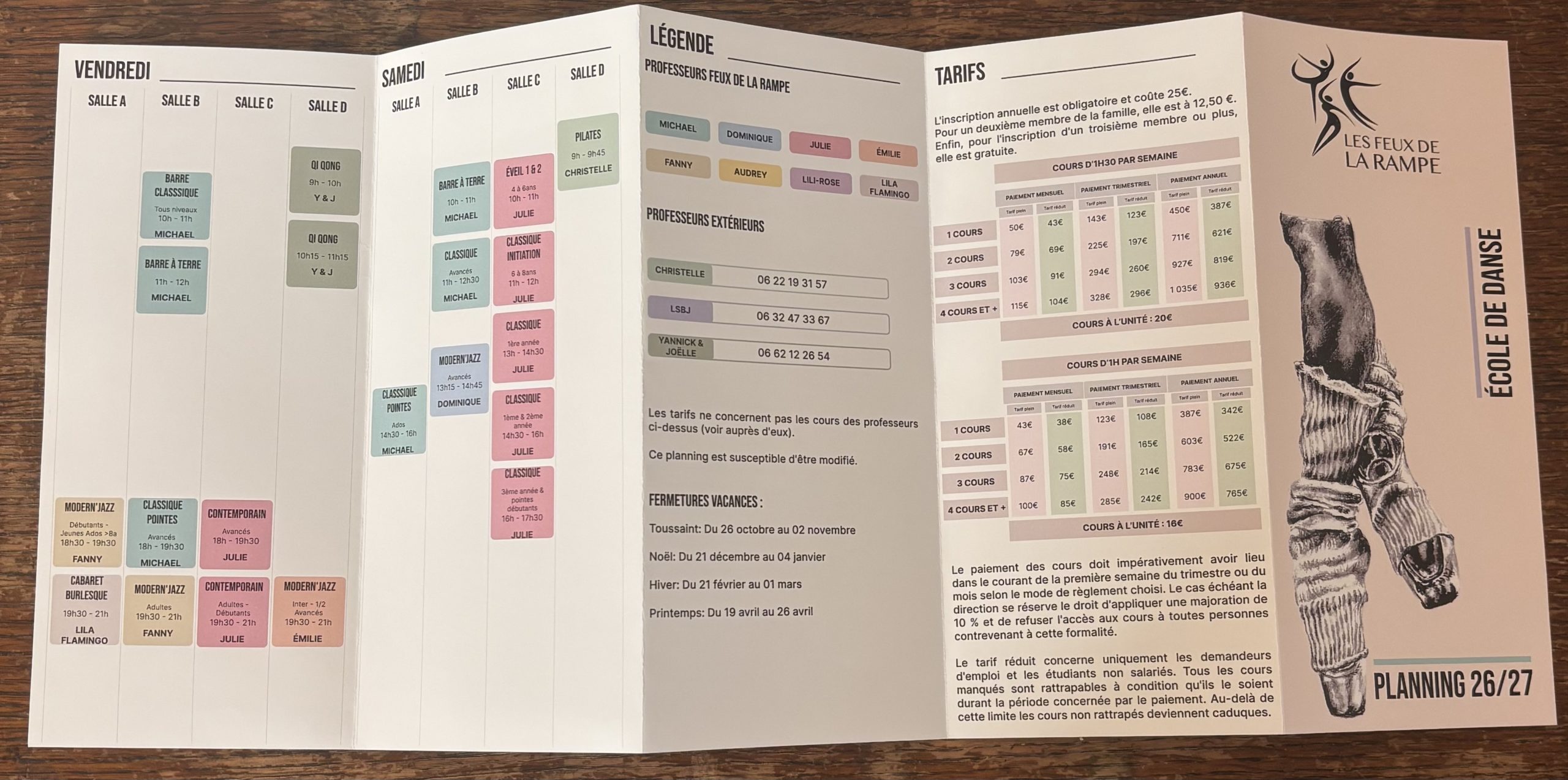 planning les Feux de la rampe Metz 2025/2026
